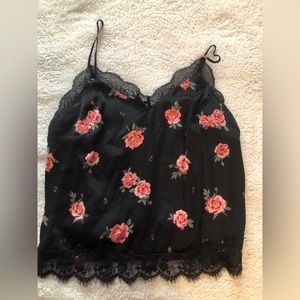 Black lace tank top
